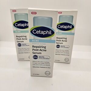 Cetaphil Gentle Clear Repairing Post-Acne Serum 1oz Bakuchiol Lot of 3